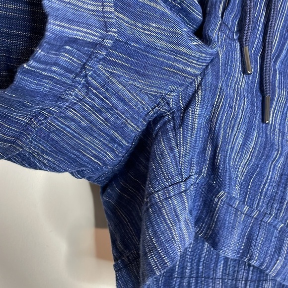 Athleta | Women’s Blue Cabo Linen Textured Shorts Size 4 - Picture 3 of 6